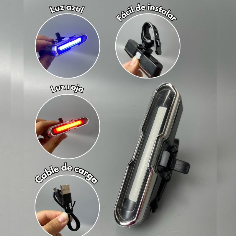 LUZ LED TRASERA PARA BICICLETAS