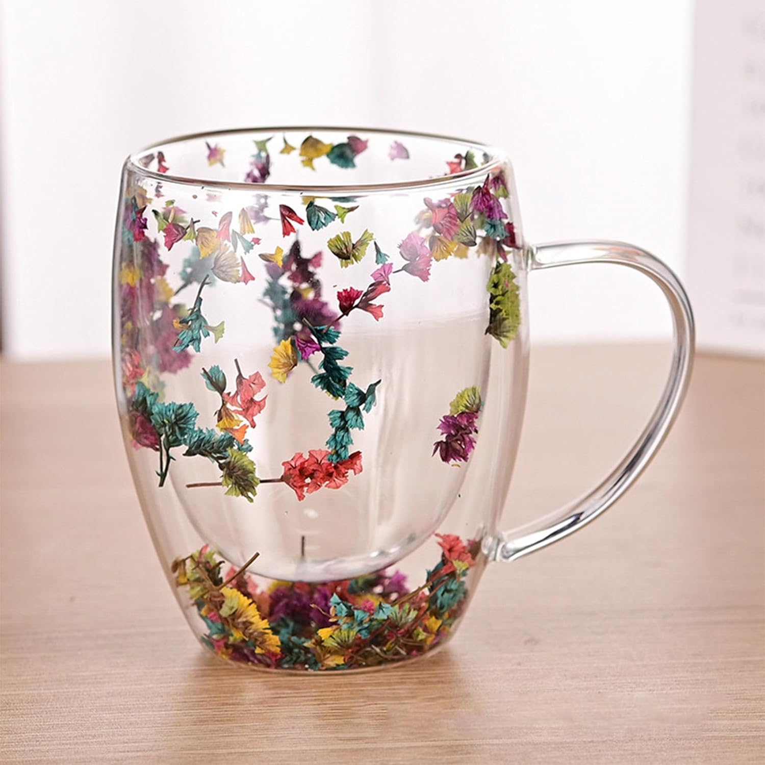 Taza Floral™ (Vidrio de Doble Capa)