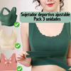 Sujetador deportivo ajustable (Pack de 3 unidades)