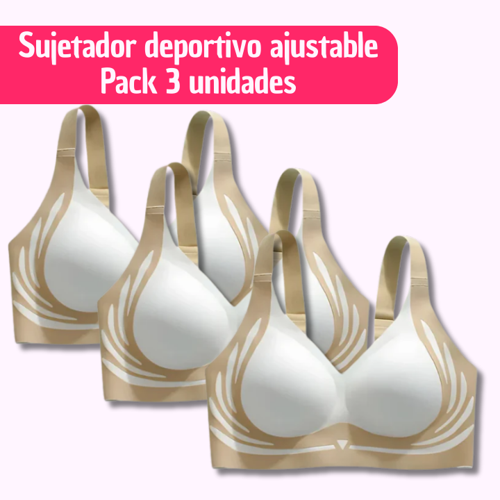 LushFitting - Sujetador push-up sin costuras (SET DE 3 UNIDADES)