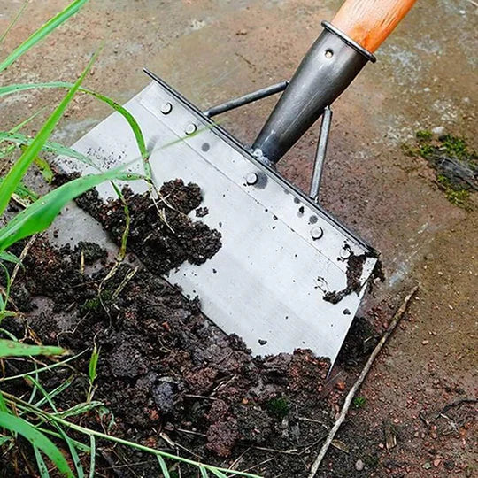 Pala de Cabeza Plana de Jardinería para Limpieza (Incluye Palo de Regalo 🎁)