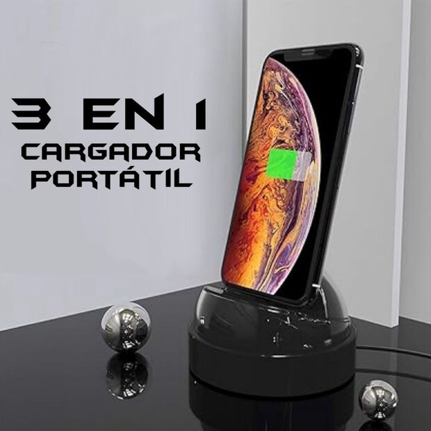 Cargador Portatil 3 en 1 (Carga Eficiente)