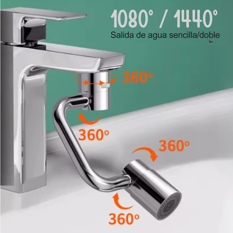 Extensor de Grifo Giratorio 1080°/1440°