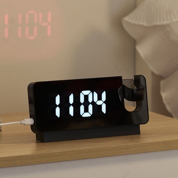 Reloj de Lujo Multifuncional + Proyector de Hora y Medidor de Temperatura.