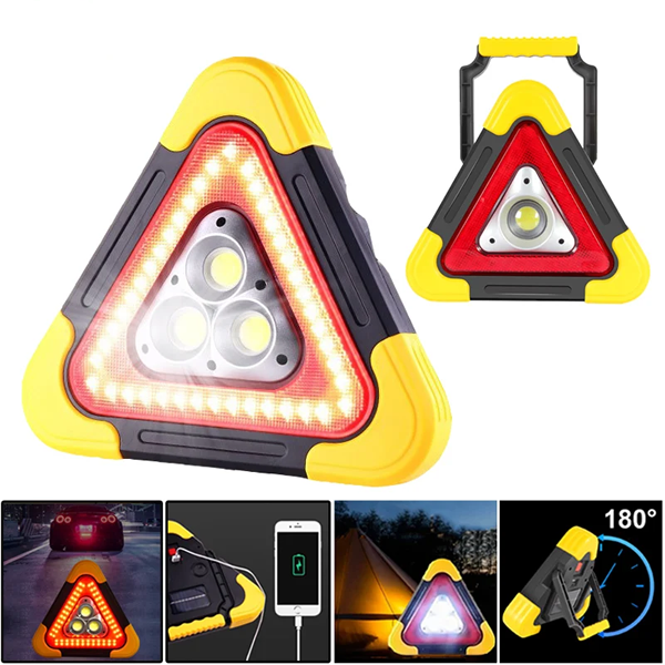 Triangulo de Emergencia con Panel Solar 2 en 1